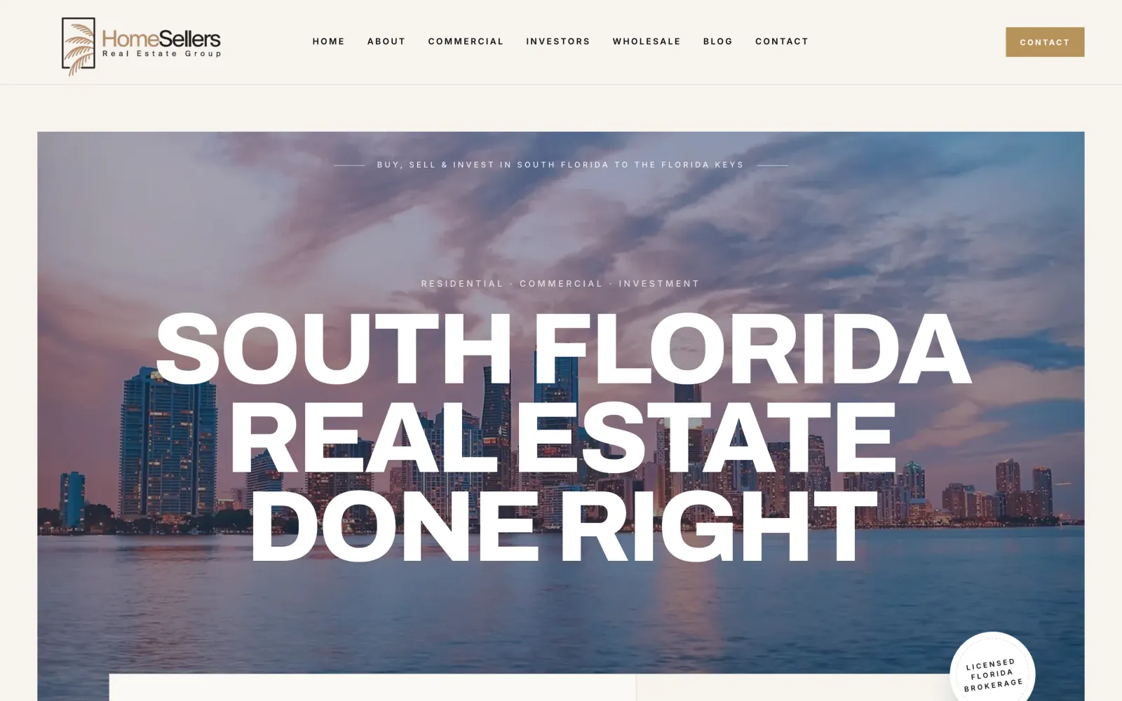 The homesellersres.com homepage